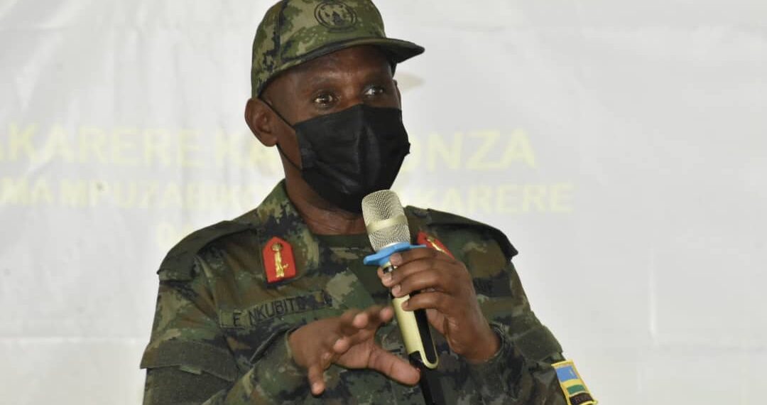 Umukuru w'Ingabo mu Ntara y'Iburasirazuba n'Umujyi wa Kigali Brigadier General Nkubito Eugene